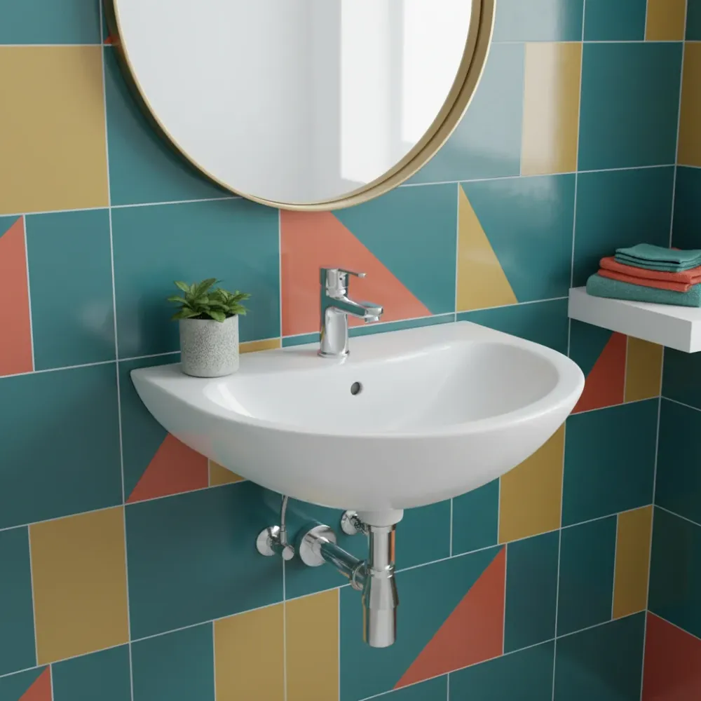 60 cm countertop sink Orchidea series white van keramiek