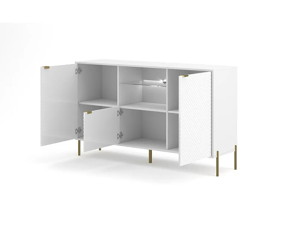 Dressoir DIAMO SB156 3D 156x42x91 Wit