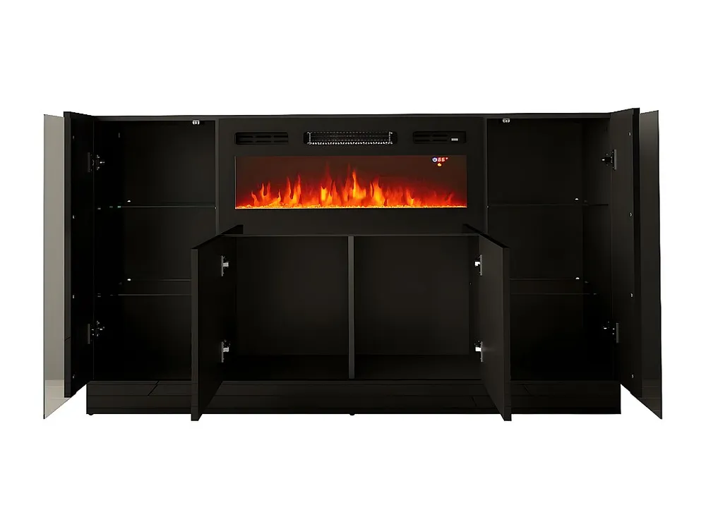 Dressoir DIUNA SB160 4D 160x35x90 Zwart