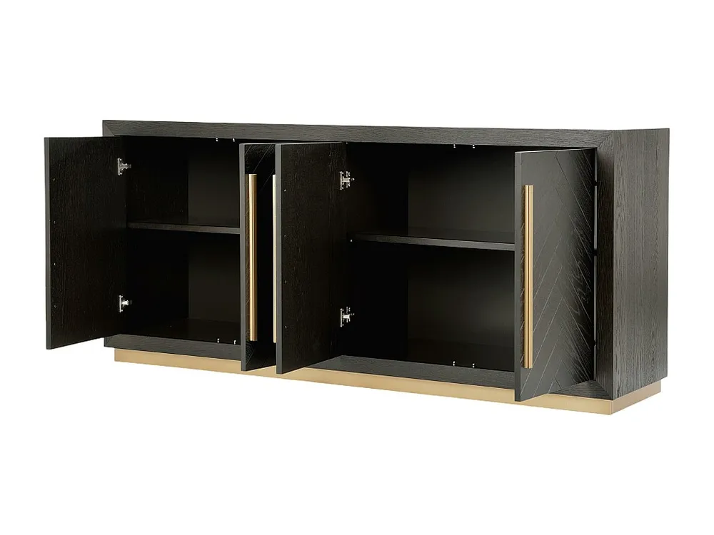 Dressoir SEVILLE SB180 4D 180x48x80 Zwart