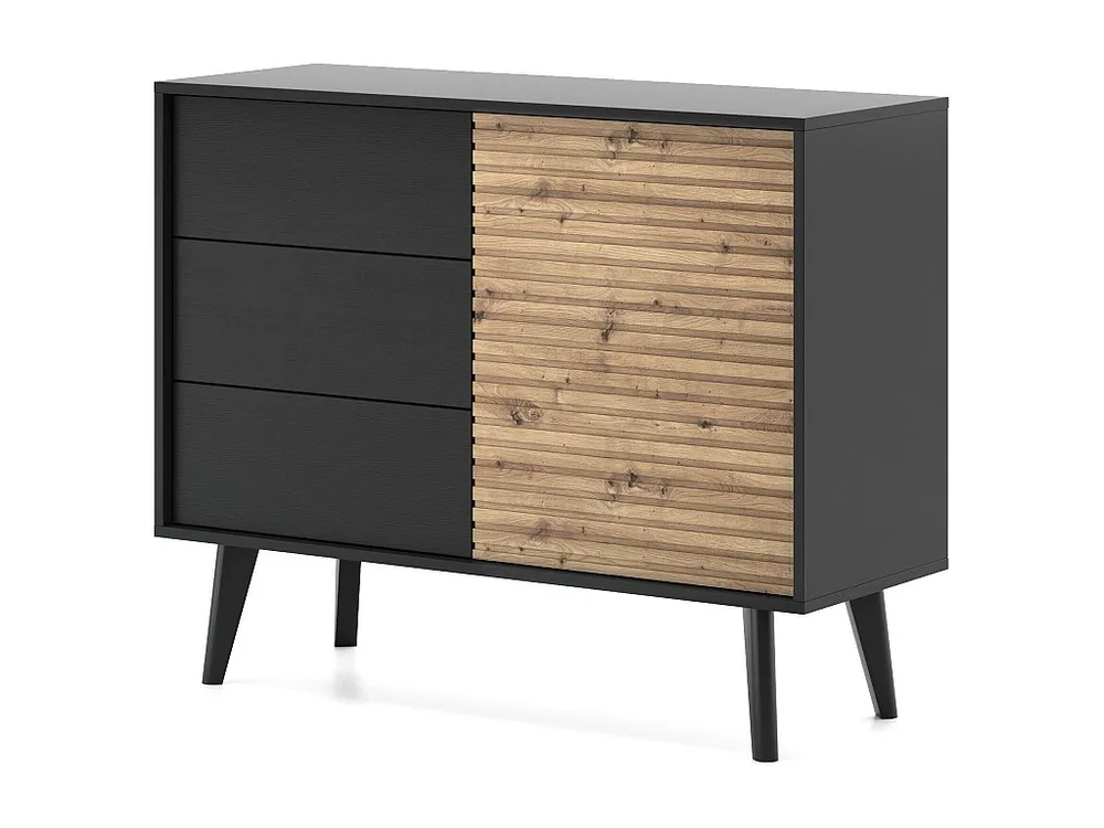 Dressoir WILLOW SB104 1D3D 104x39x83 Zwart