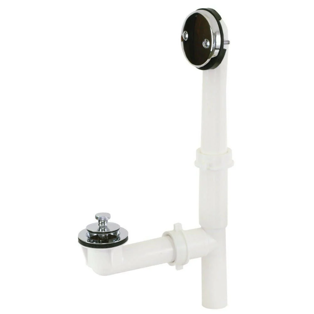Eastman Lift and Lock Two-Hole Bath Waste Kit – Brushed Nickel Trim Zink Strainer