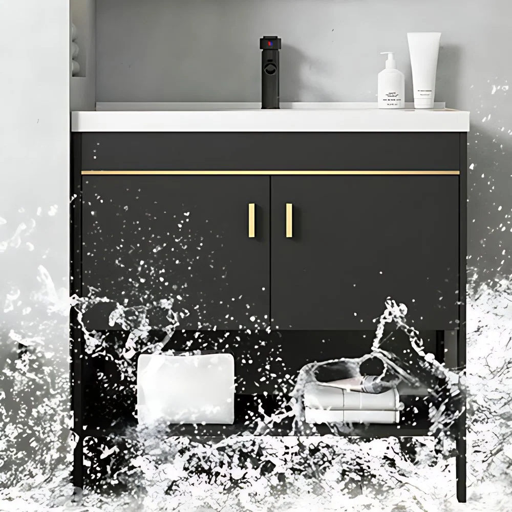 Freestanding Van metaal Mirror Included Sink Vanity Sink Bathroom 16