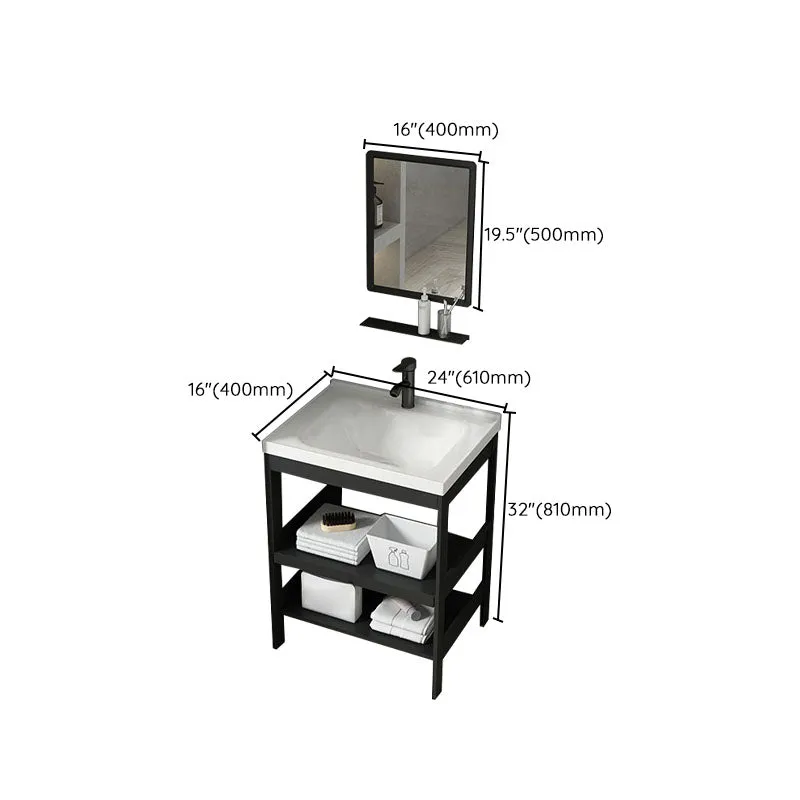 Freestanding Van metaal Mirror Included Sink Vanity Sink Bathroom 16