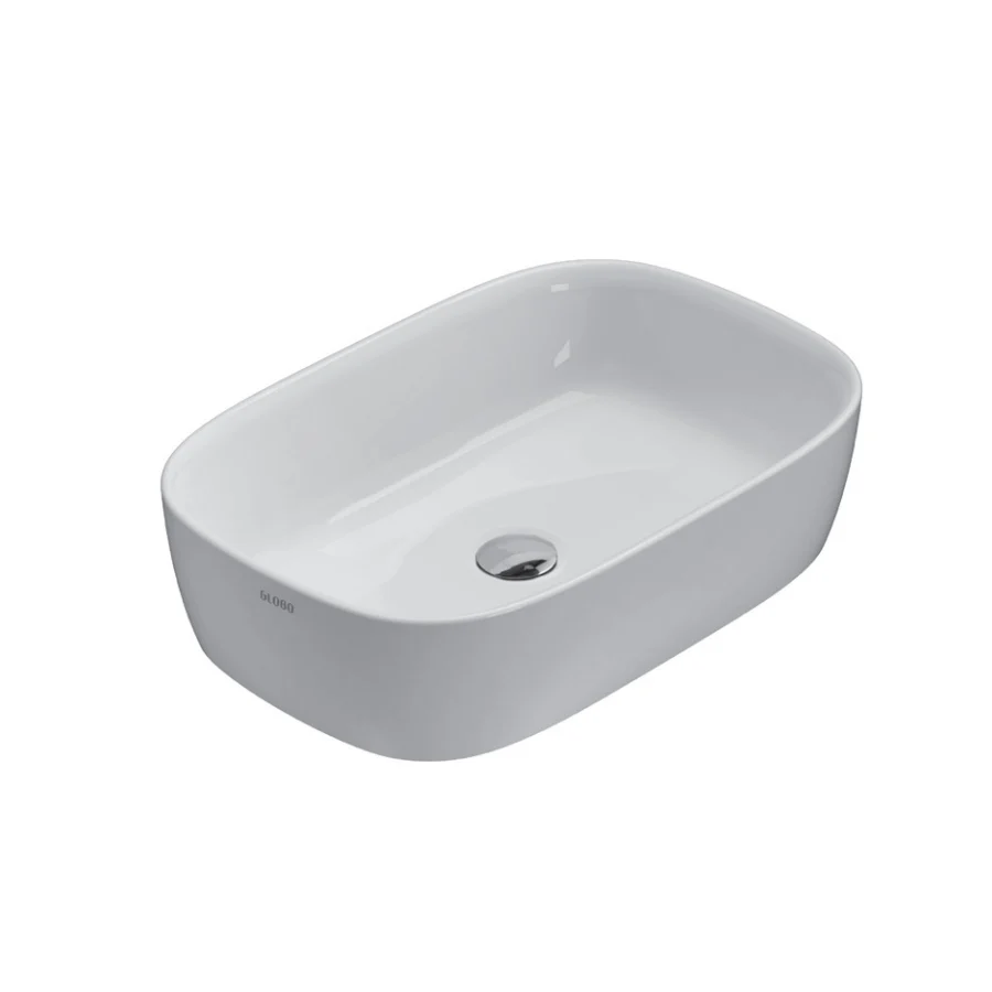 GENESIS countertop sink dimensions cm60x40x15h glad white ceramic