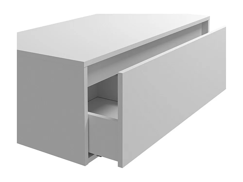 Hangend badkamermeubel wit voor wastafel, L94 x H32 cm, TEANA