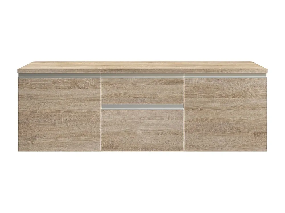 Hangmeubel onder wastafel, eiken, L150 x H46 x D50 cm, JIMENA II