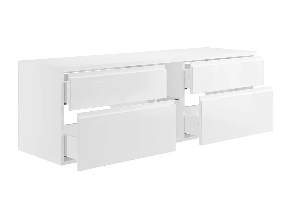 Hangmeubel onder wastafel, wit, L150 x H46 cm, MAGDALENA