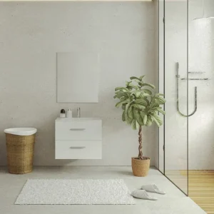 Hangmeubel onder wastafel, wit, L160 cm, KAYLA