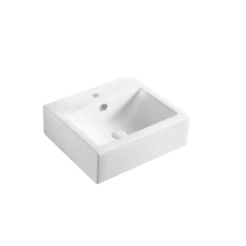 Melkwit ceramic countertop or wall-mounted sink 50.5x44.5 H.16 cm overflow