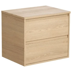 Meubel voor onder wastafel met plank, eikenfineer, 60 cm, MILIPAM