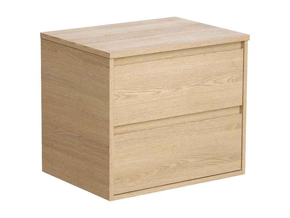 Meubel voor onder wastafel met plank, eikenfineer, 60 cm, MILIPAM