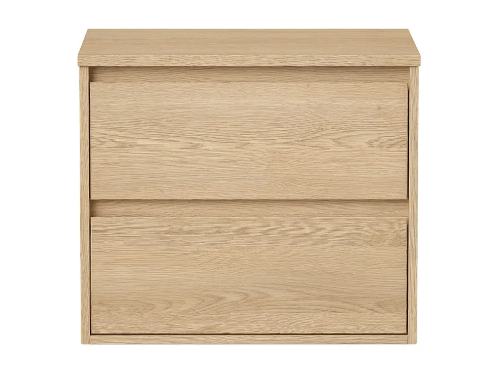 Meubel voor onder wastafel met plank, eikenfineer, 60 cm, MILIPAM