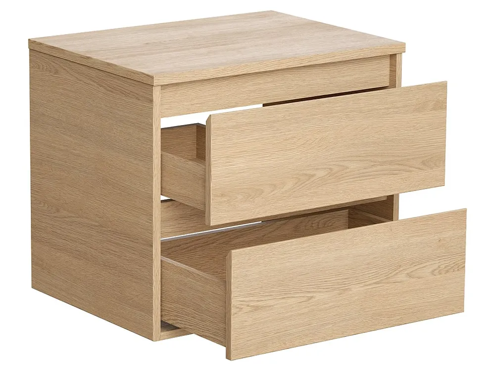Meubel voor onder wastafel met plank, eikenfineer, 60 cm, MILIPAM