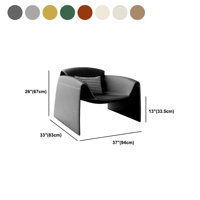 Mid-Century Modern Sled Arm Chair Faux Leren Accent Armchair Bedroom Green