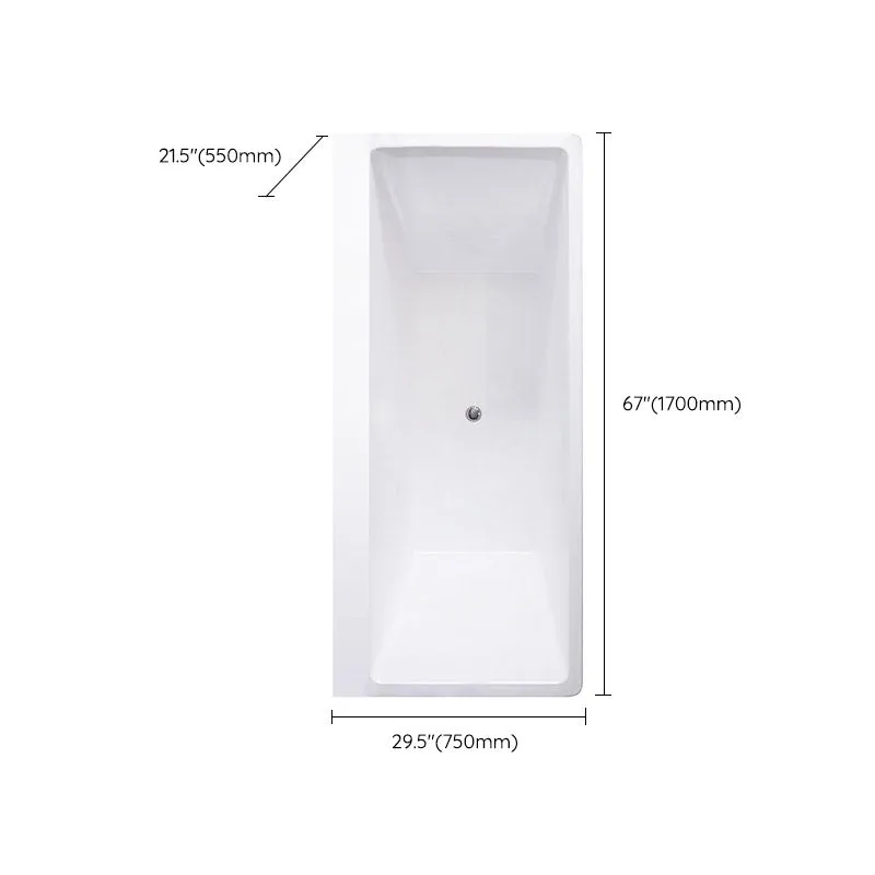 Modern Ivoor Acrylic Embedded Bathtub Drain Bath Tub and Massage Device 51l