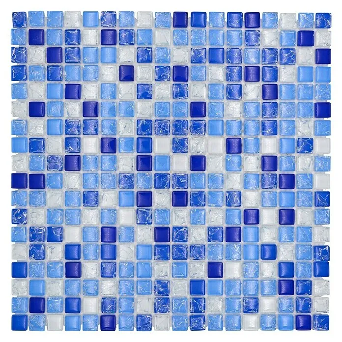 Mozaïektegel Vierkant Crystal Mix XIC 1077 - 30 x 30 cm, Meerkleurig, Glanzend
