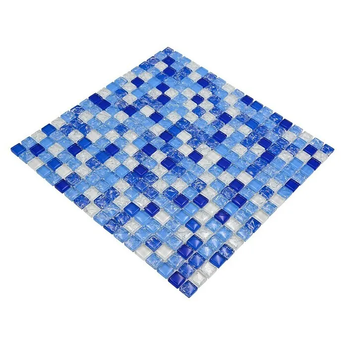 Mozaïektegel Vierkant Crystal Mix XIC 1077 - 30 x 30 cm, Meerkleurig, Glanzend