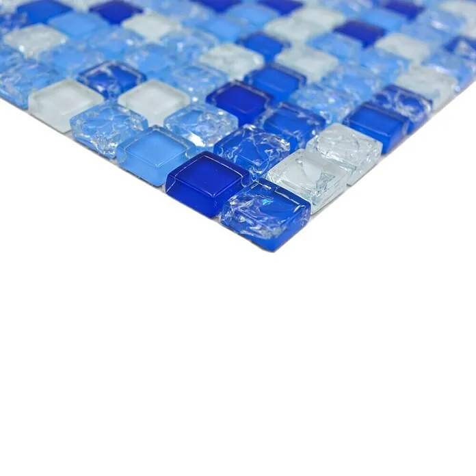 Mozaïektegel Vierkant Crystal Mix XIC 1077 - 30 x 30 cm, Meerkleurig, Glanzend