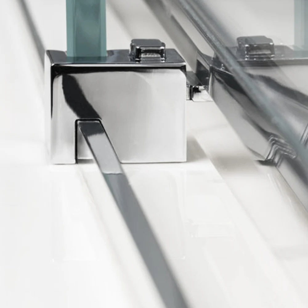 Rectangular shower enclosure angular opening cm 90x75 Lauren model tempered crystal mm 8 -LEFT SIDE