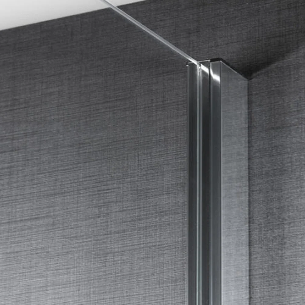 Rectangular shower enclosure angular opening cm 90x75 Lauren model tempered crystal mm 8 -LEFT SIDE