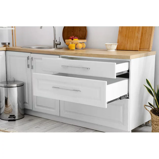 Richelieu 18- Side Mount 100-lb Load Capacity Platinagrijs Drawer Slide (2-Pieces)