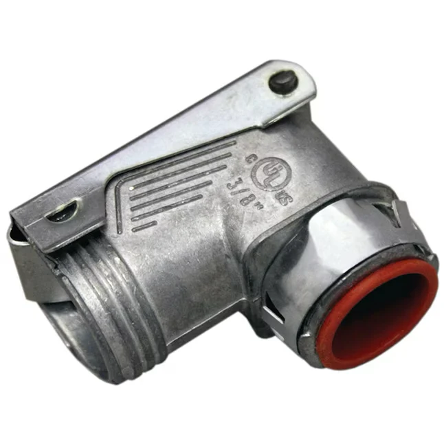Sigma ProConnex 3/8- 90-Degree Flexible Die Cast Zink Squeeze Connector Conduit Fittings (2-Pack)