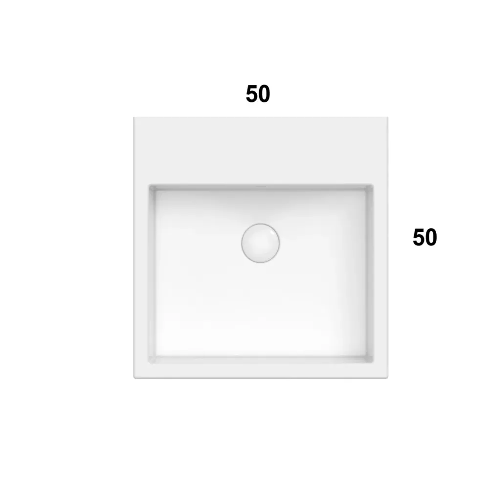 Sink installation Suspended or Countertop 50x50 cm - Globo Tijdloos