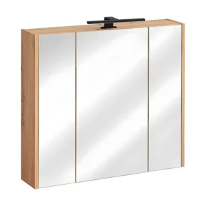 Spiegelkasten MADERA MC80 3D 80x16x72 Lichtbruin