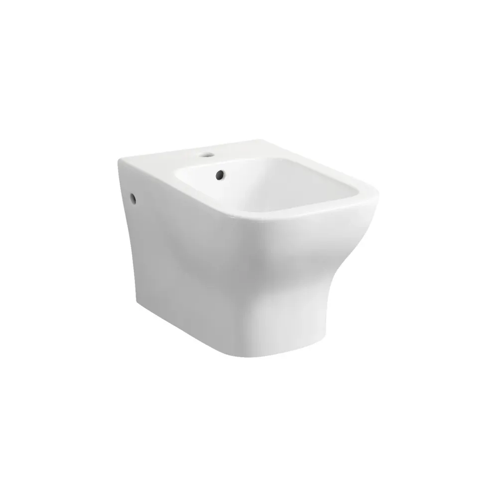 Wall-hung sanitary fixtures Tuono series Softclose seat 49x35 H. 32 cm - Glossy ivoor