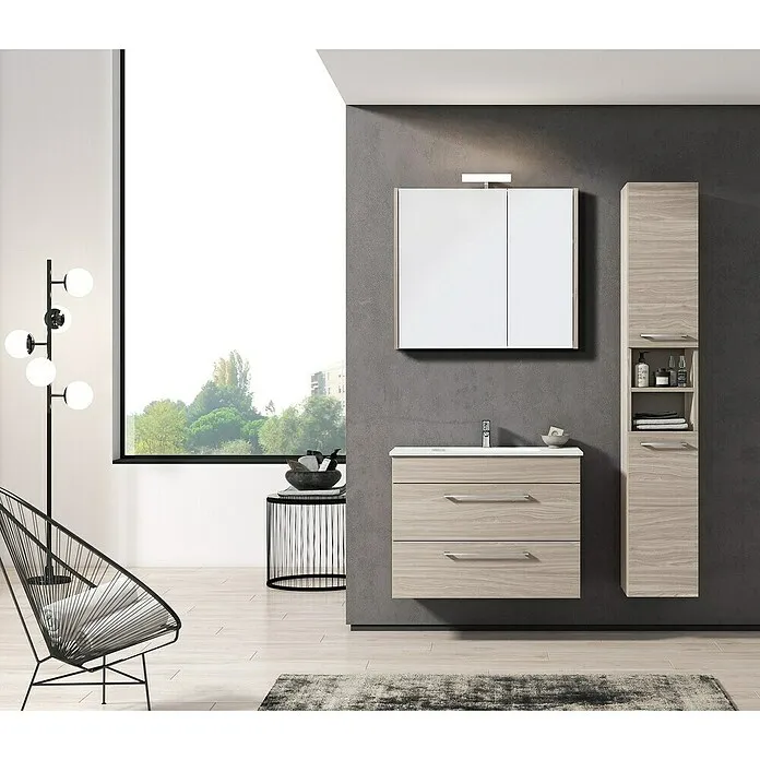 Wastafelonderkast Gio - l x b x h: 39 x 79 x 60 cm, Pei rosso