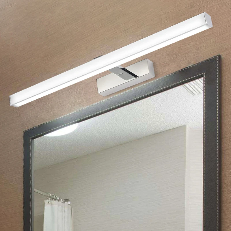 Witte staafvormige wandlamp Minimalistisch acryl LED-wandgemonteerd ijdelheidslicht voor badkamer