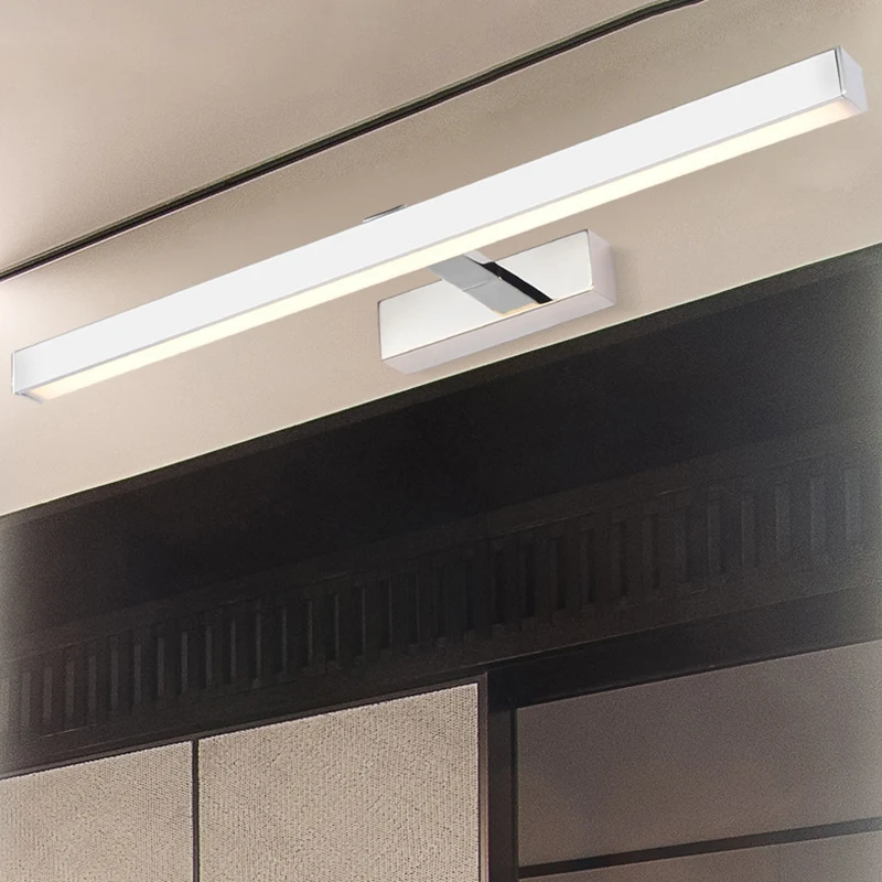 Witte staafvormige wandlamp Minimalistisch acryl LED-wandgemonteerd ijdelheidslicht voor badkamer