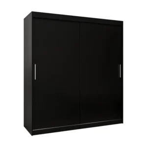 ARMARIO TOKYO DE PUERTAS CORREDERAS 200/180/62 2 puertas (Negro/Negro)