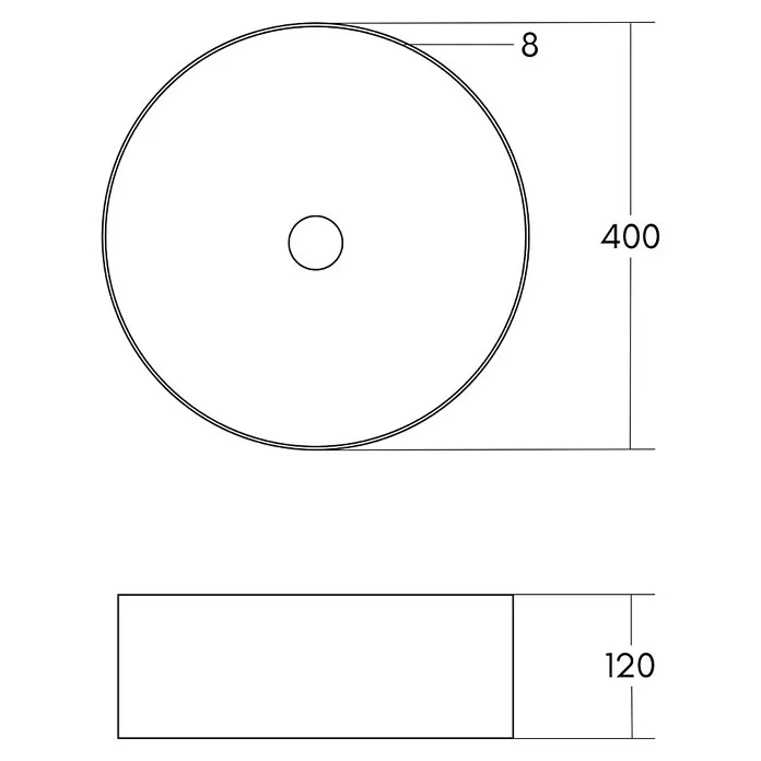 Best Design Waskom Luzz Mat groen - Mat groen, Diameter: 40 cm, Kraangat: Midden