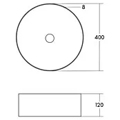 Best Design Waskom Luzz Mat groen - Mat groen, Diameter: 40 cm, Kraangat: Midden