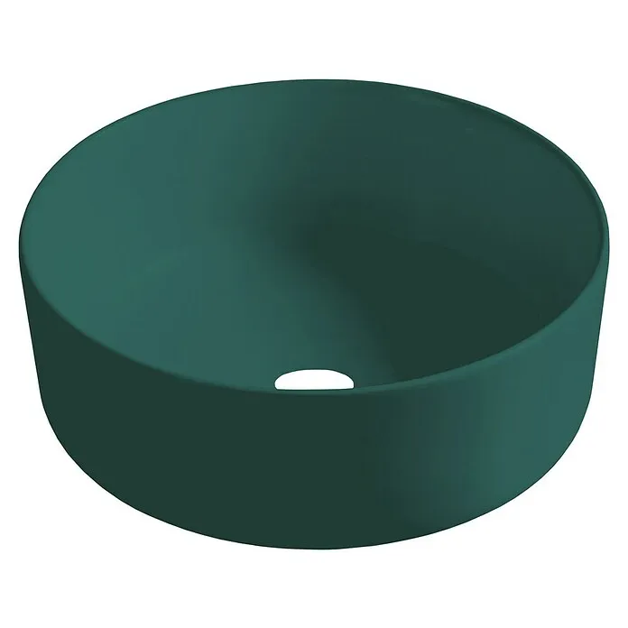 Best Design Waskom Luzz Mat groen - Mat groen, Diameter: 40 cm, Kraangat: Midden