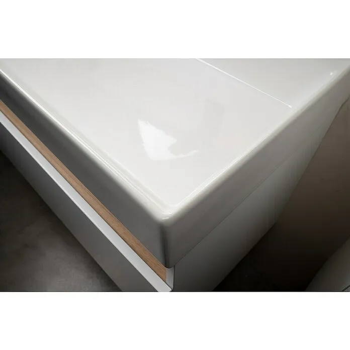 Camargue Nature Inbouwwastafel - 100 x 45 cm, Keramiek, Wit