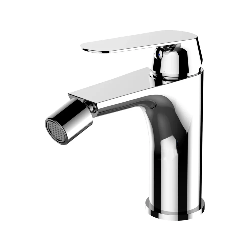 Composition built- basin mixers, bidet and single-way Echo shower mixer chrome-plated geel koper