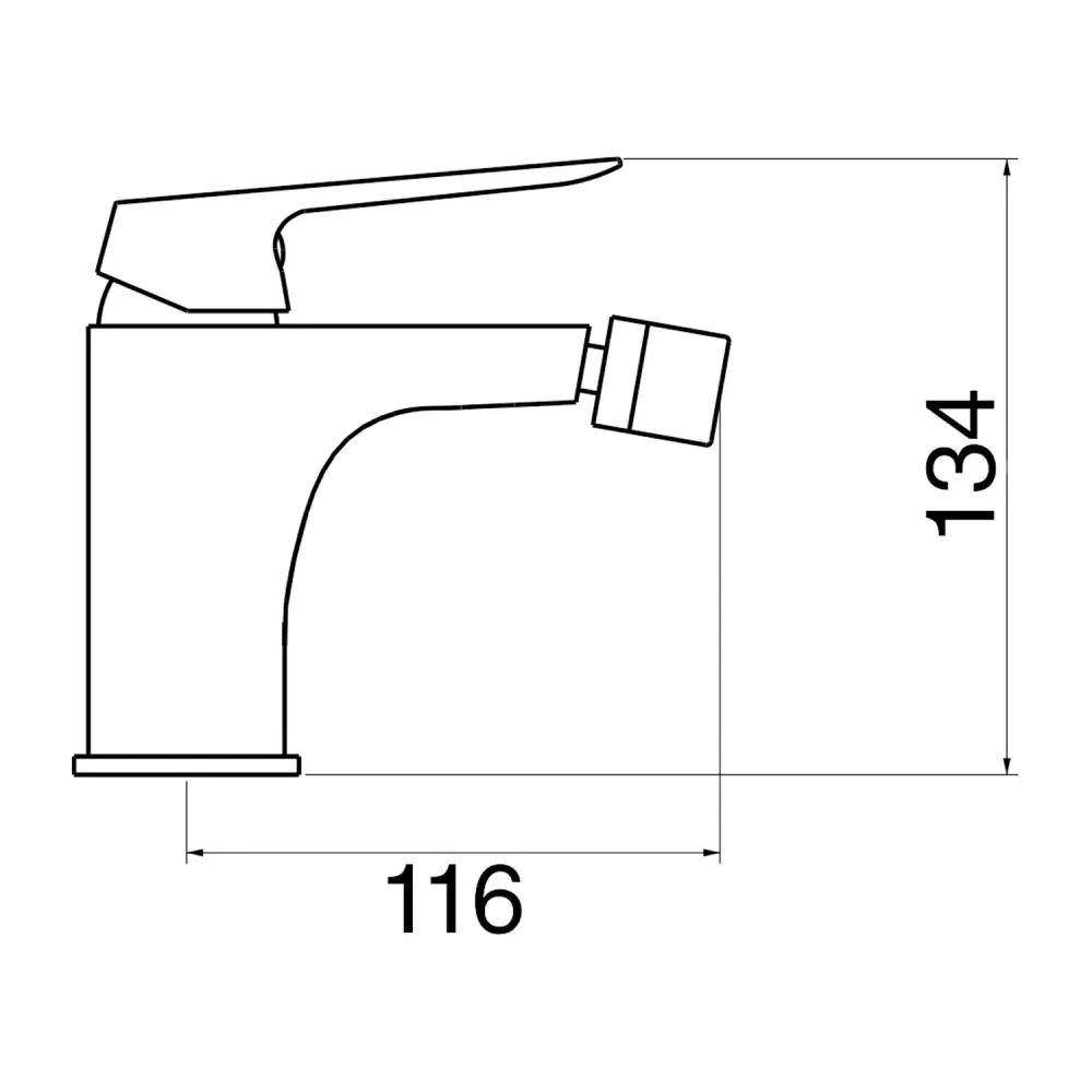 Composition built- basin mixers, bidet and single-way Echo shower mixer chrome-plated geel koper
