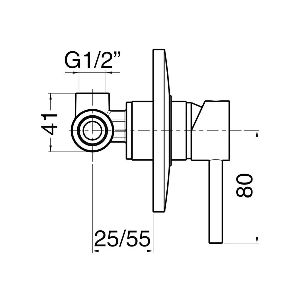 Composition built- basin mixers, bidet and single-way Echo shower mixer chrome-plated geel koper