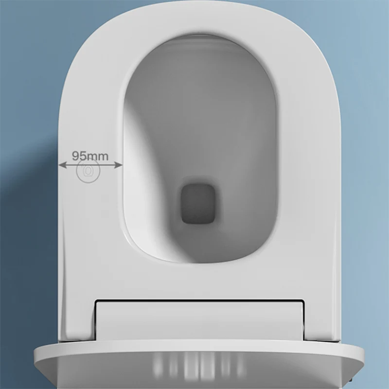 Contemporary Elongated White Foot Sensor Warm Seat Floor Mount Bidet