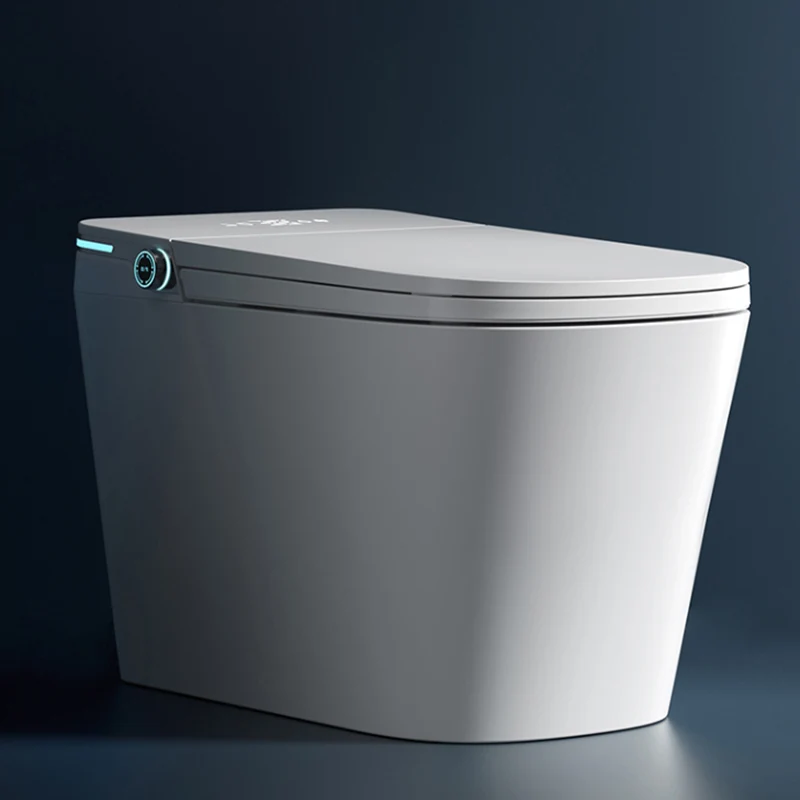 Contemporary Elongated White Foot Sensor Warm Seat Floor Mount Bidet