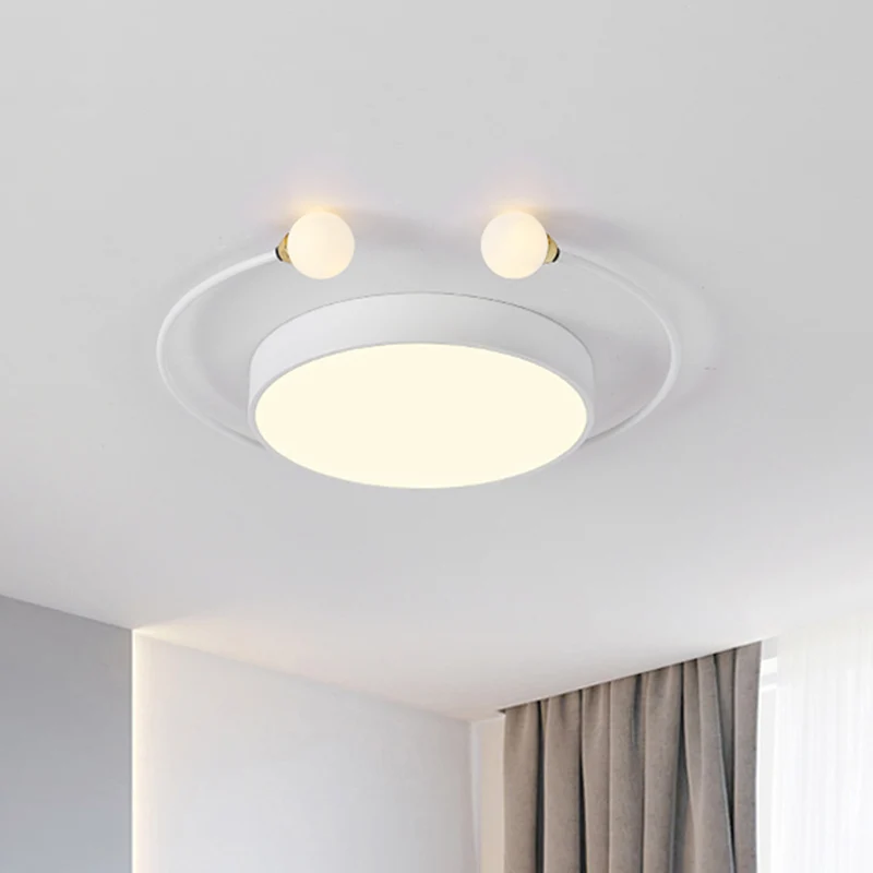 Crab Design Flush Mount Lighting Nordic Creative Ijzer Bedroom LED Ceiling Fixture Grey/White/Green Grey