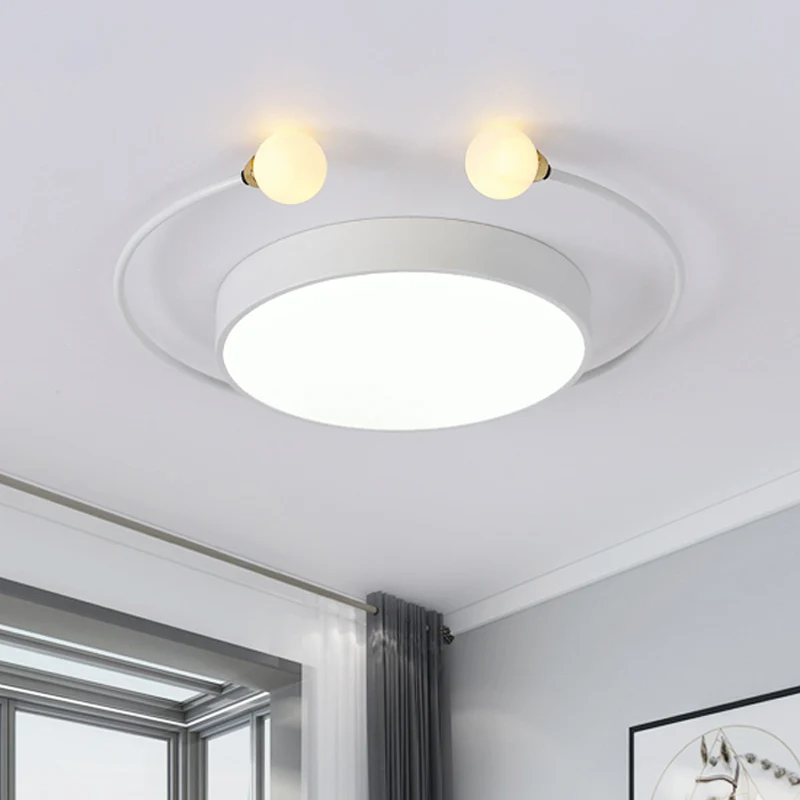 Crab Design Flush Mount Lighting Nordic Creative Ijzer Bedroom LED Ceiling Fixture Grey/White/Green Grey