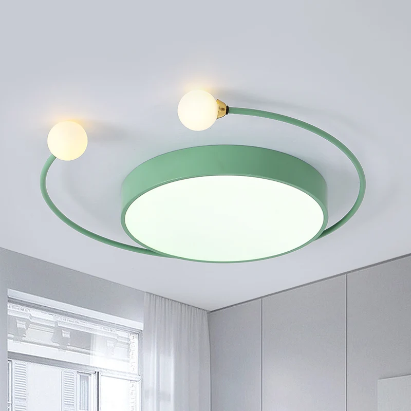 Crab Design Flush Mount Lighting Nordic Creative Ijzer Bedroom LED Ceiling Fixture Grey/White/Green Grey