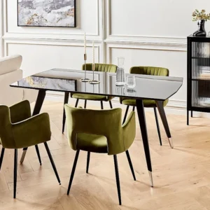 Eettafel MDF zwart 160 x 90 cm MOSSLE