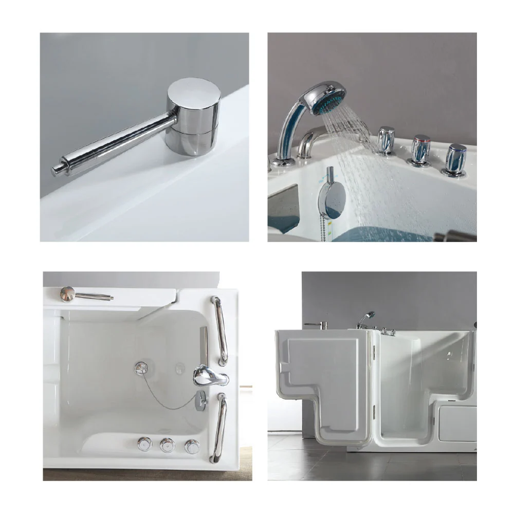 Elderly bathtub model Dalia 1320x762x1143 mm left side panel