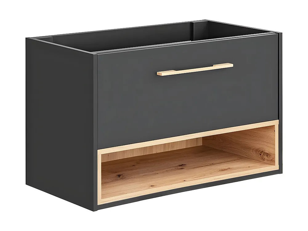 Hangend wastafelmeubel antraciet - 80 cm - YANGRA - Koop nu louter en goedkoop online
