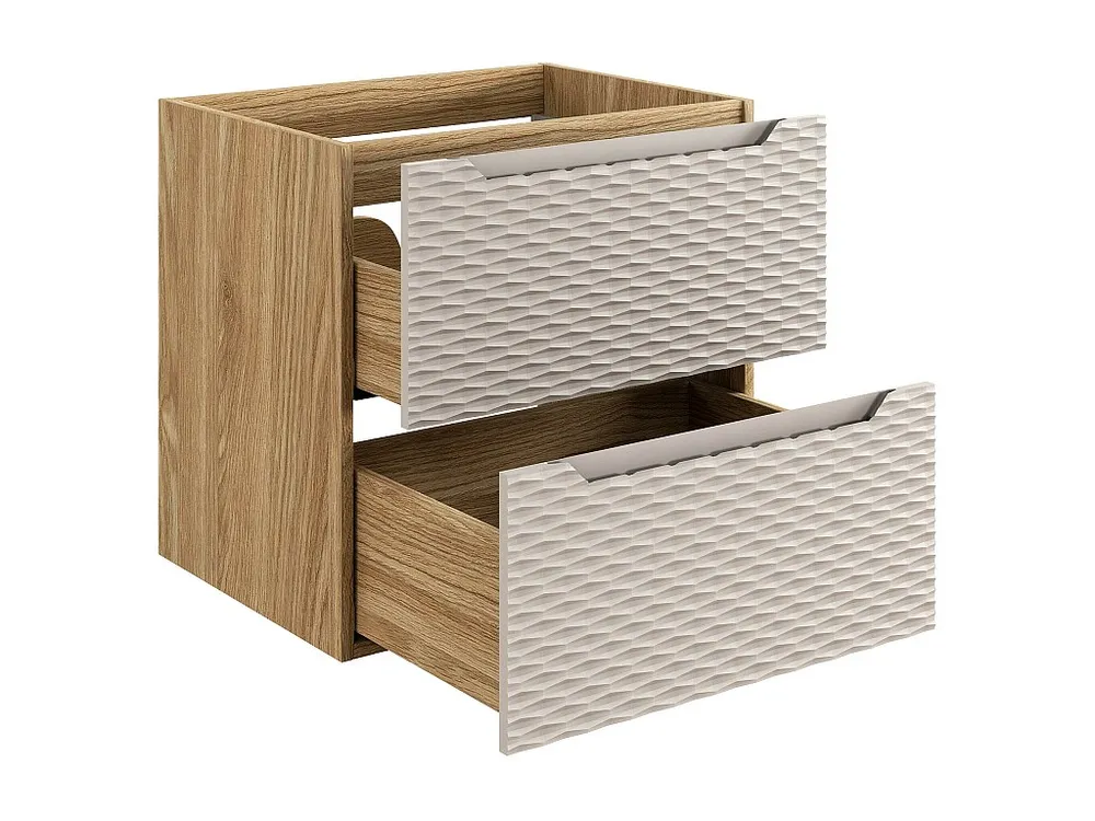 Kast Onder Wastafels OCEAN CUW60 2D 60x46x57 Lichtbruin